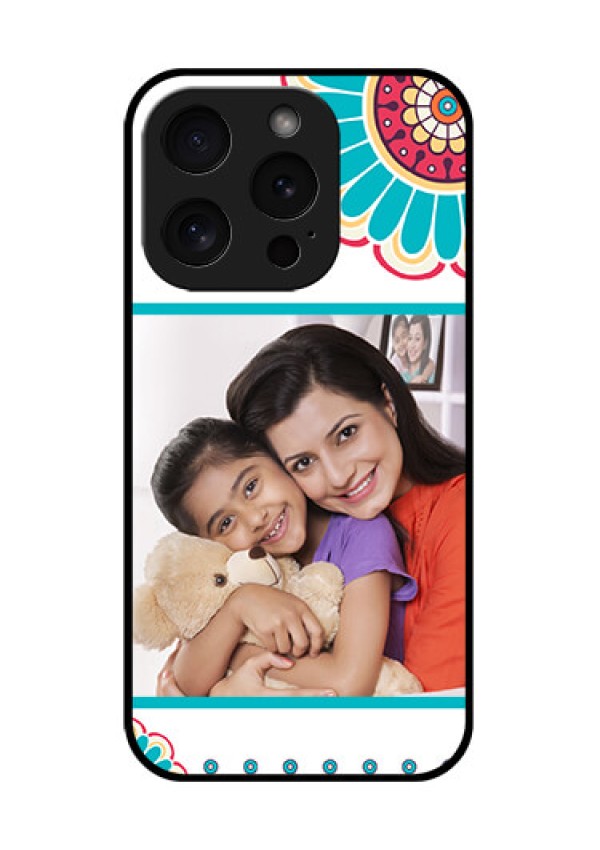 Apple iPhone 15 Pro Custom Glass Phone Case - Flower Design