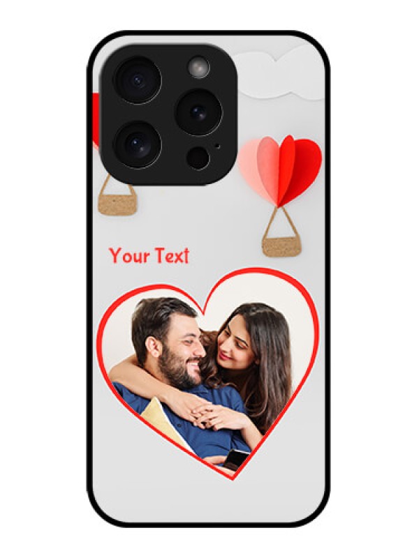 Custom Apple iPhone 15 Pro Custom Glass Phone Case - Parachute Love Design