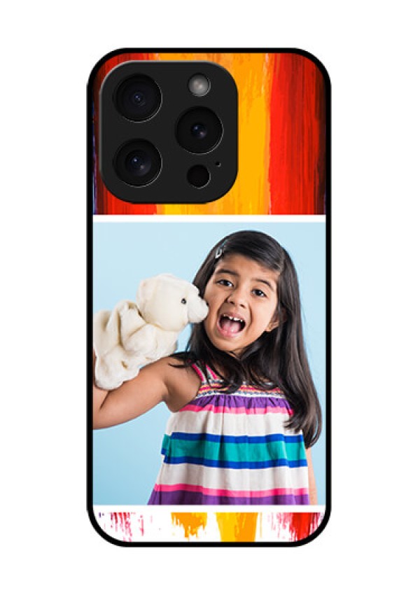 Apple iPhone 15 Pro Custom Glass Phone Case - Multi Color Design
