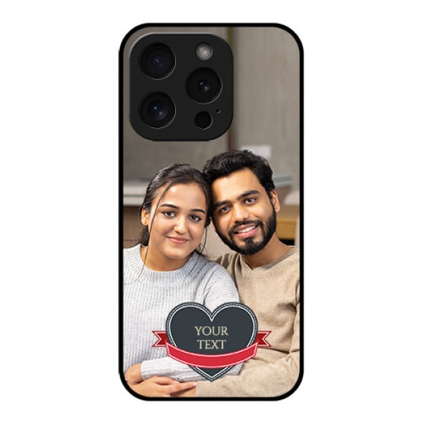 Apple iPhone 15 Pro Custom Glass Phone Case - Just Married Couple Design