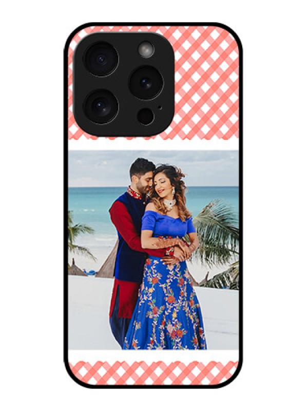 Custom Apple iPhone 15 Pro Custom Glass Phone Case - Pink Pattern Design