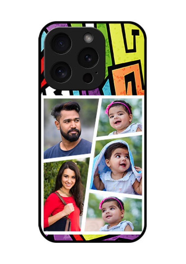 Apple iPhone 15 Pro Custom Glass Phone Case - Graffiti Pattern Design