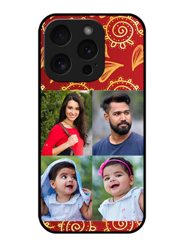 Custom Apple iPhone 15 Pro Custom Glass Phone Case - 4 Image Traditional Design