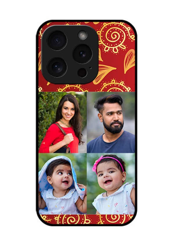 Apple iPhone 15 Pro Custom Glass Phone Case - 4 Image Traditional Design