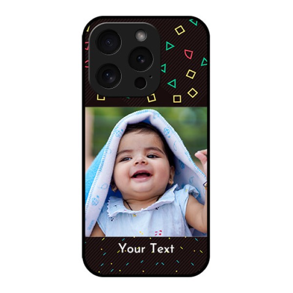 Apple iPhone 15 Pro Custom Glass Phone Case - With Confetti Birthday Design