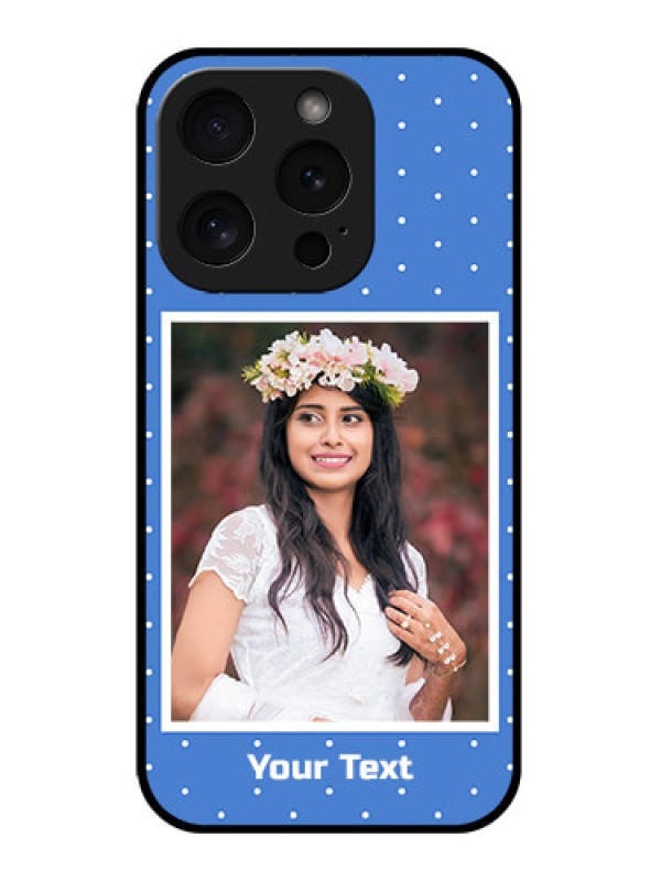 Custom Apple iPhone 15 Pro Custom Glass Phone Case - Polka Dots Design