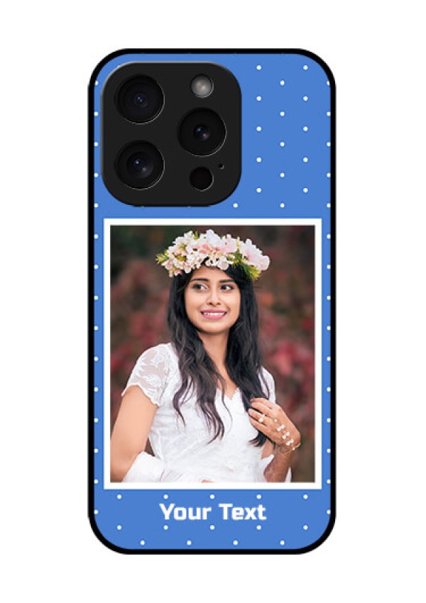 Apple iPhone 15 Pro Custom Glass Phone Case - Polka Dots Design