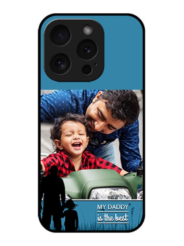 Custom Apple iPhone 15 Pro Custom Glass Phone Case - Best Dad Design