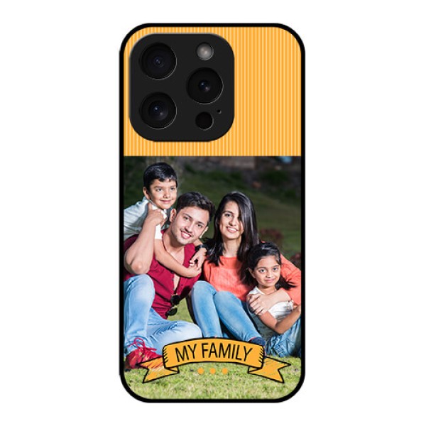 Apple iPhone 15 Pro Custom Glass Phone Case - My Family Design