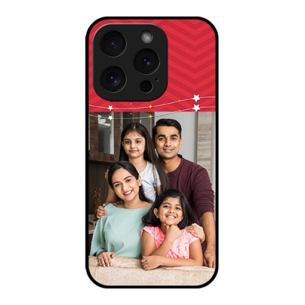 Apple iPhone 15 Pro Custom Glass Phone Case - Happy Family Design Apple iPhone 15 Pro Custom Glass Phone Case - Happy Family Design