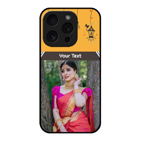 Apple iPhone 15 Pro Custom Glass Phone Case - With Family Picture And Icons