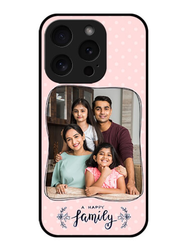 Custom Apple iPhone 15 Pro Custom Glass Phone Case - Family With Dots Design
