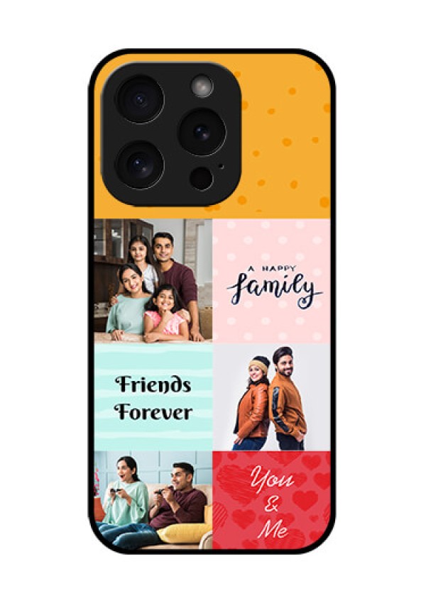 Apple iPhone 15 Pro Custom Glass Phone Case - Images With Quotes Design