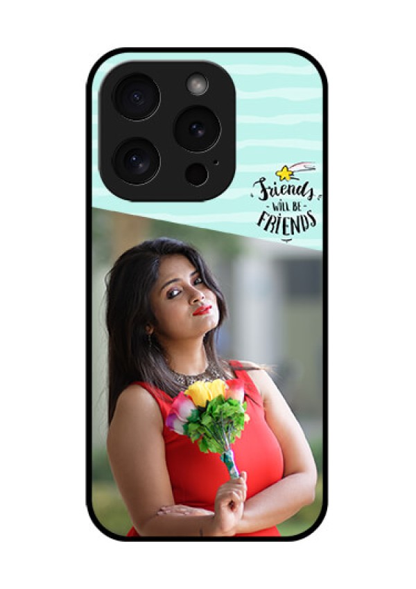 Apple iPhone 15 Pro Custom Glass Phone Case - Friends Picture Icon Design
