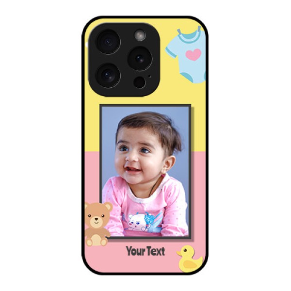 Apple iPhone 15 Pro Custom Glass Phone Case - Kids 2 Color Design