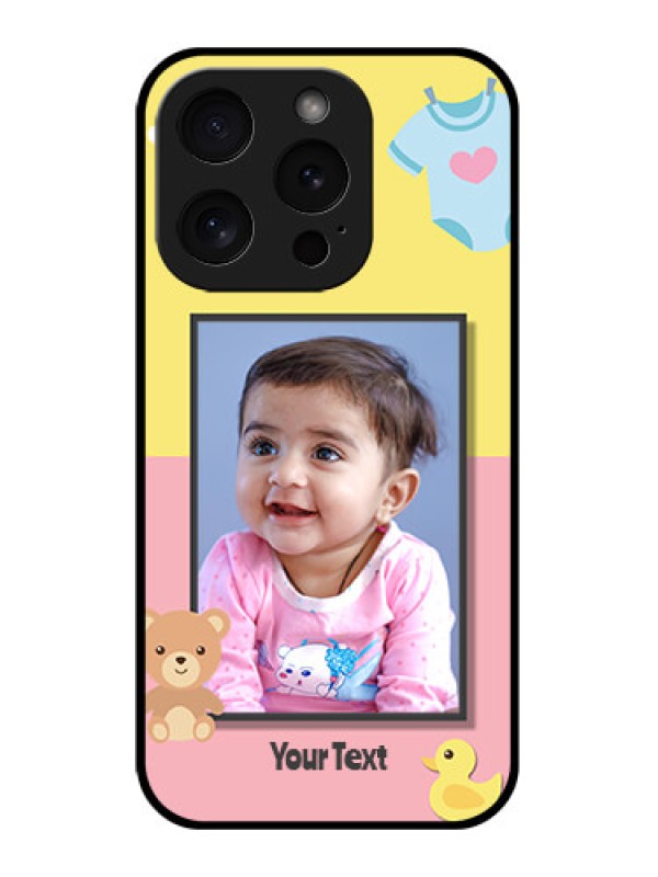 Custom Apple iPhone 15 Pro Custom Glass Phone Case - Kids 2 Color Design