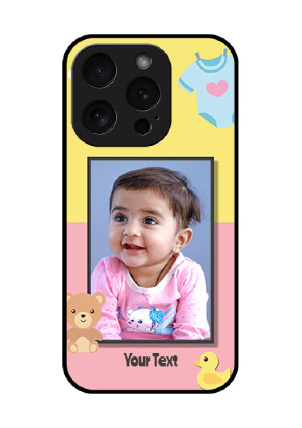 Apple iPhone 15 Pro Custom Glass Phone Case - Kids 2 Color Design