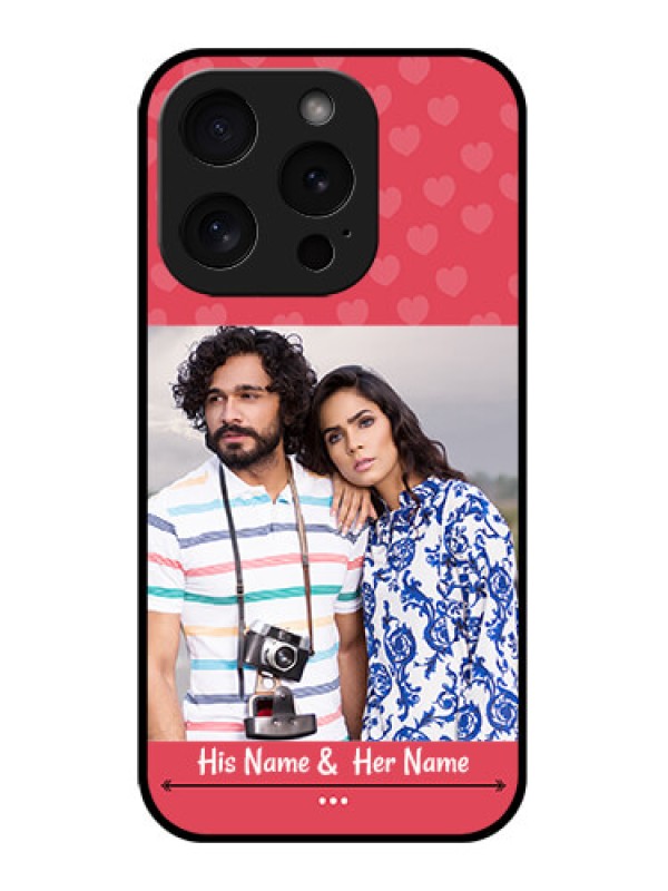 Custom Apple iPhone 15 Pro Custom Glass Phone Case - Simple Love Design