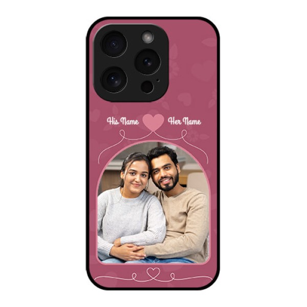 Apple iPhone 15 Pro Custom Glass Phone Case - Love Floral Design Apple iPhone 15 Pro Custom Glass Phone Case - Love Floral Design
