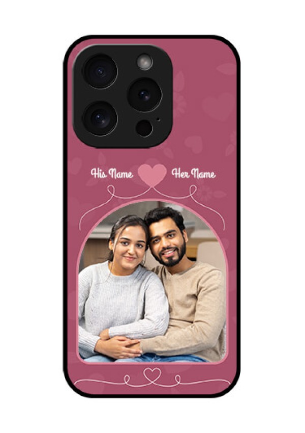 Apple iPhone 15 Pro Custom Glass Phone Case - Love Floral Design