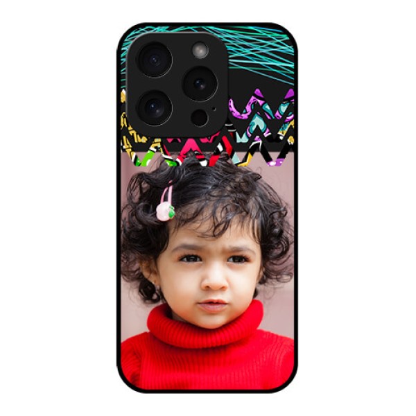 Apple iPhone 15 Pro Custom Glass Phone Case - Neon Abstract Design