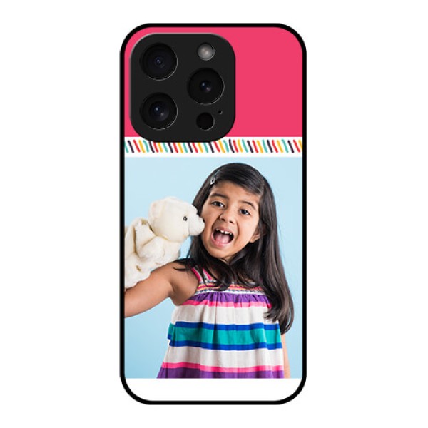 Apple iPhone 15 Pro Custom Glass Phone Case - Line Art Design