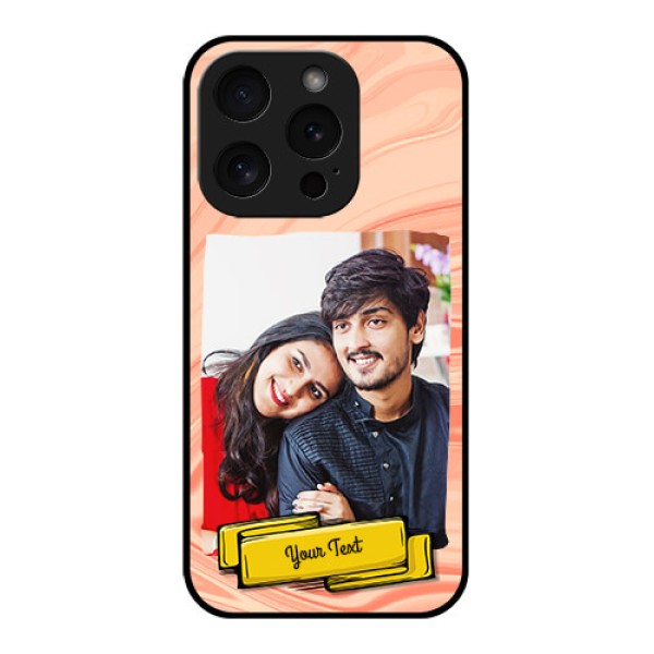 Apple iPhone 15 Pro Custom Glass Phone Case - Marble Texture Design