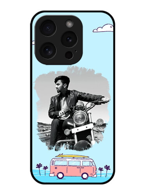 Custom Apple iPhone 15 Pro Custom Glass Phone Case - Travel & Adventure Design