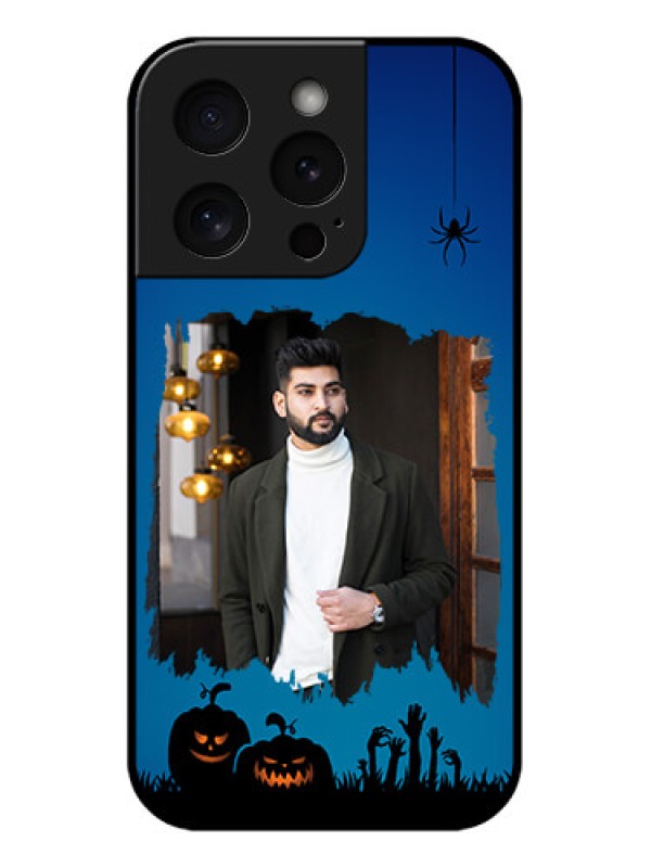 Custom Apple iPhone 15 Pro Custom Glass Phone Case - With Pro Halloween Design