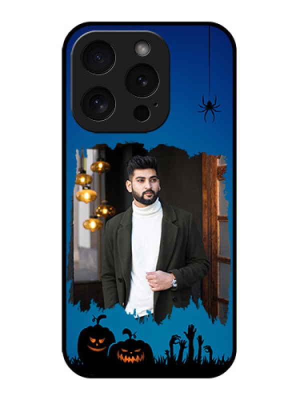 Custom Apple iPhone 15 Pro Custom Glass Phone Case - With Pro Halloween Design
