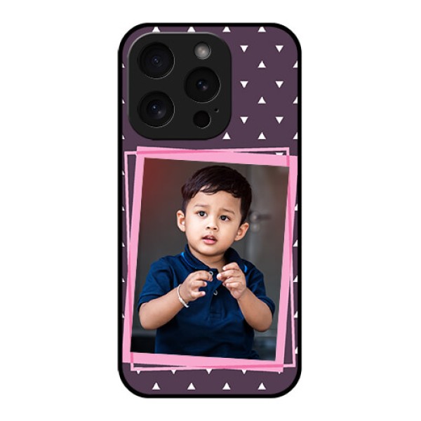 Apple iPhone 15 Pro Custom Glass Phone Case - Triangle Pattern Dotted Design