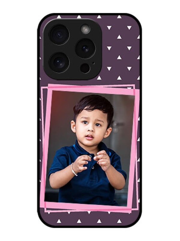 Custom Apple iPhone 15 Pro Custom Glass Phone Case - Triangle Pattern Dotted Design