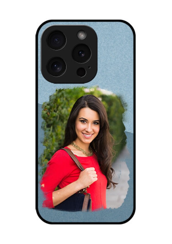 Apple iPhone 15 Pro Custom Glass Phone Case - Grunge Line Art Design