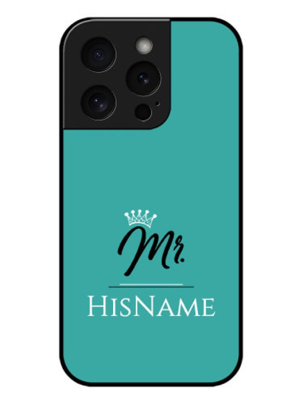 Custom Apple iPhone 15 Pro Custom Glass Phone Case - Mr With Name Design
