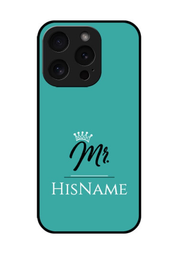 Apple iPhone 15 Pro Custom Glass Phone Case - Mr With Name Design