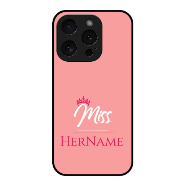 Apple iPhone 15 Pro Custom Glass Phone Case - Mrs With Name Design