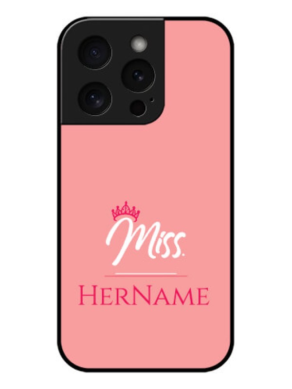 Custom Apple iPhone 15 Pro Custom Glass Phone Case - Mrs With Name Design