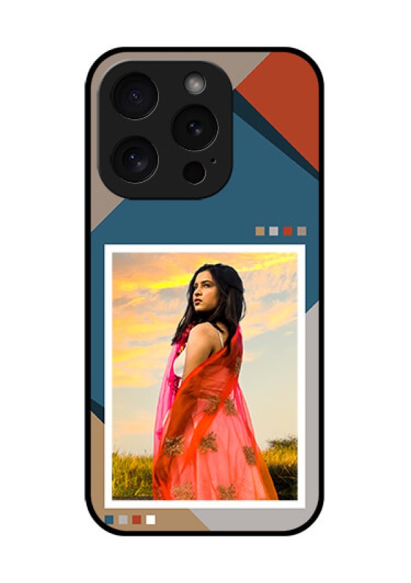 Apple iPhone 15 Pro Custom Glass Phone Case - Retro Color Pallet Design