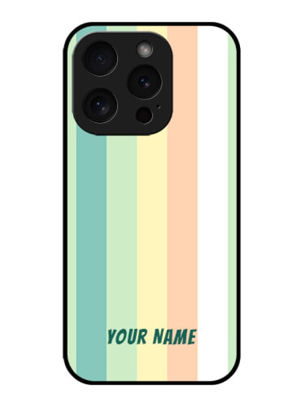 Custom Apple iPhone 15 Pro Custom Glass Phone Case - Multi - Colour Stripes Design