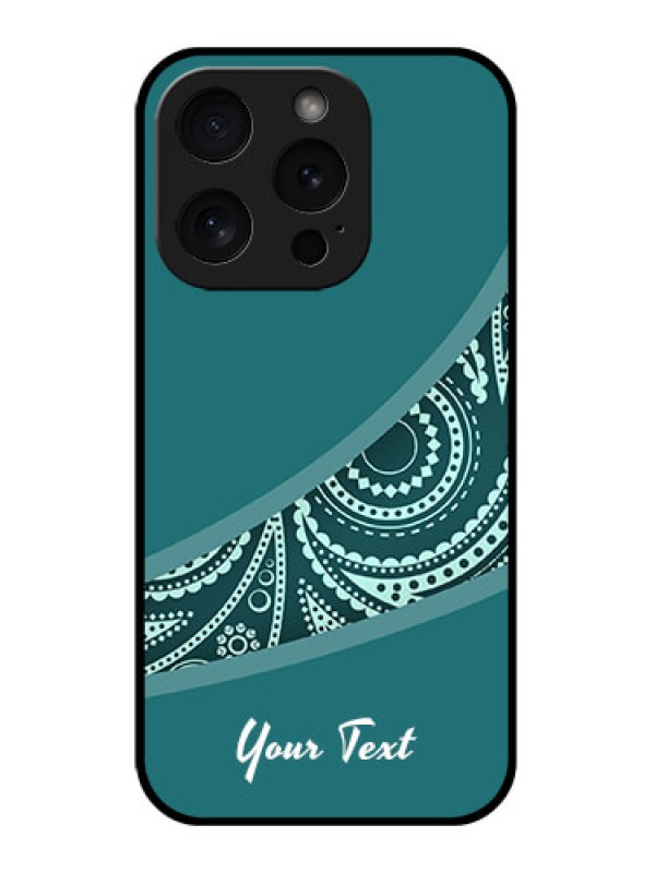 Custom Apple iPhone 15 Pro Custom Glass Phone Case - Semi Visible Floral Design