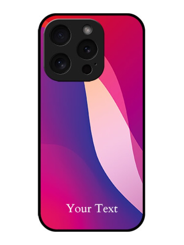 Custom Apple iPhone 15 Pro Custom Glass Phone Case - Digital Abstract Overlap Design