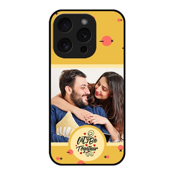 Apple iPhone 15 Pro Custom Glass Phone Case - Lets Be Together Design
