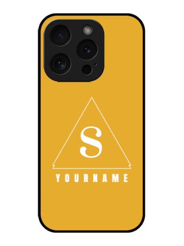 Custom Apple iPhone 15 Pro Custom Glass Phone Case - Simple Triangle Design