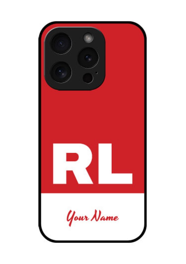 Apple iPhone 15 Pro Custom Glass Phone Case - Dual Tone Custom Text Design