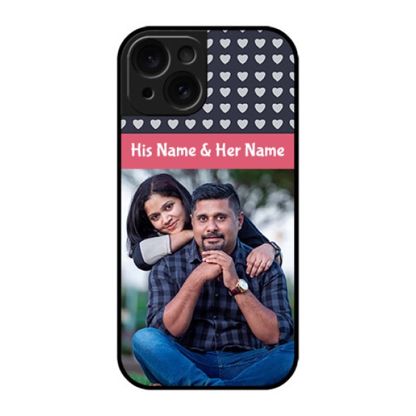 Apple iPhone 15 Custom Glass Phone Case - Love Symbols Design