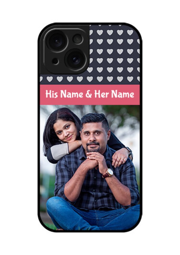 Apple iPhone 15 Custom Glass Phone Case - Love Symbols Design