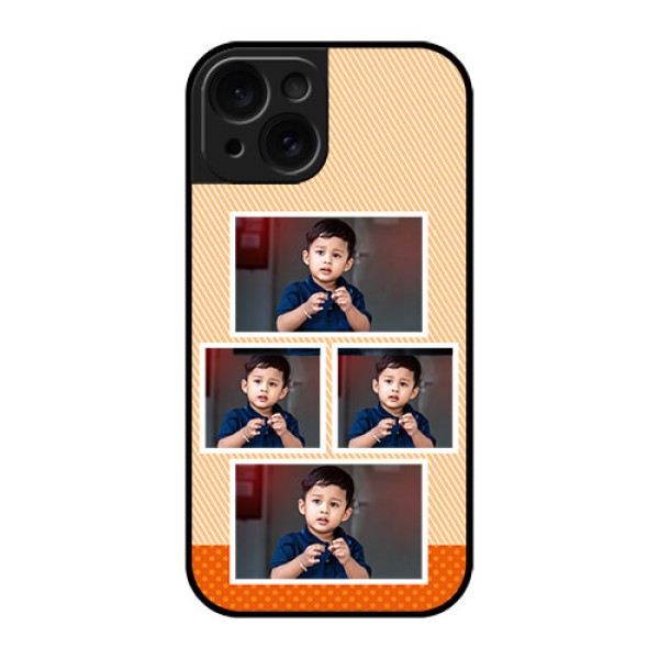 Apple iPhone 15 Custom Glass Phone Case - Bulk Photos Upload Design