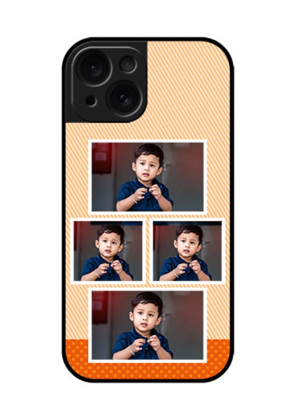 Apple iPhone 15 Custom Glass Phone Case - Bulk Photos Upload Design