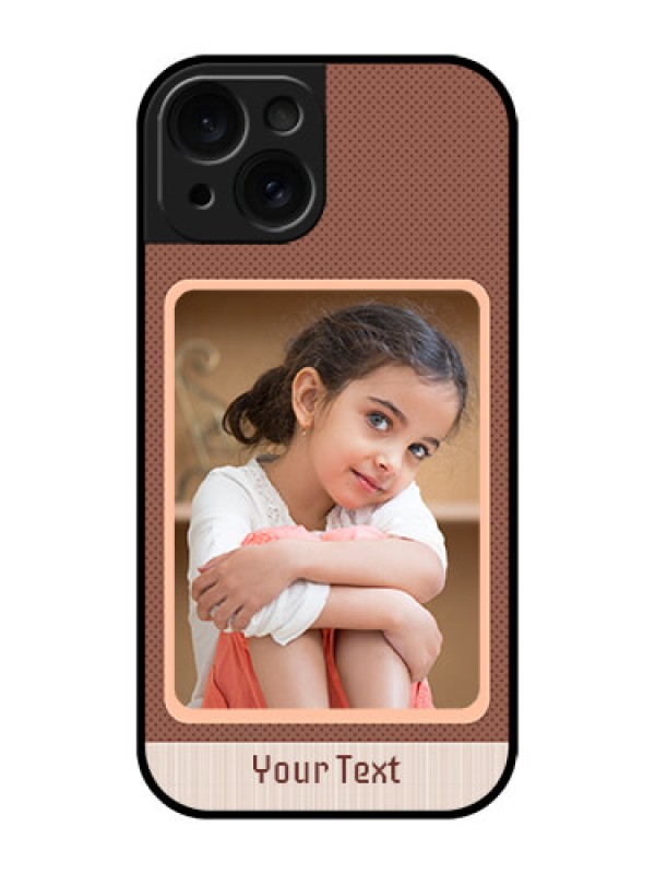 Custom Apple iPhone 15 Custom Glass Phone Case - Simple Pic Upload Design