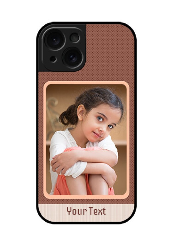 Apple iPhone 15 Custom Glass Phone Case - Simple Pic Upload Design